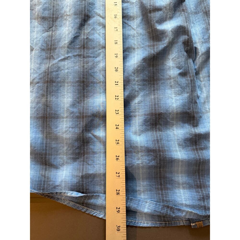Panhandle Rough Stock Men’s XL Blue Plaid Long Sleeve Button Front Western Shirt - Picture 8 of 8